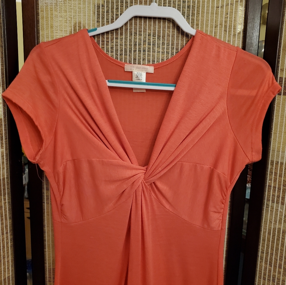 Junior's Coral Maxi Dress - Picture 3 of 8